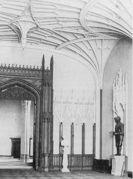 Gothic hall at Crawford Priory c. 1880 Copyright: www.rcahms.gov.uk
