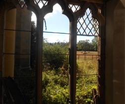 Fife countryside through a priory window
