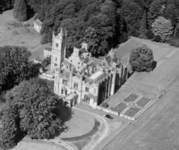 Crawford Priory - note the gothic tower still intact