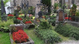 Graves, gardens and crosses at St. Peter’s Cemetery