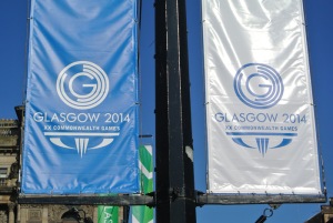 Logos and banners at Glasgow's Commonwealth Games