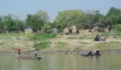 Village on the banks of the Ayeyarwady River